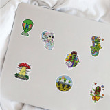 Contains 50 non-repeatable cute pink small fresh VSCO wind stickers laptop luggage graffiti waterproof stickers