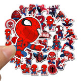 Contains 35 Marvel DC hero superman stickers Spiderman graffiti waterproof skateboard stickers personalized luggage graffiti waterproof stickers