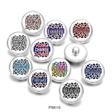 20MM  wildcats  eagles   Print  glass  snaps  buttons