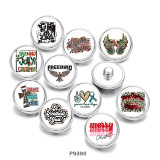 20MM  Car  Pray  Cross  Print  glass  snaps  buttons