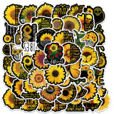 Contains 50 sunflower stickers personalized graffiti ipad luggage hand account motorcycle body waterproof stickers