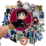 Contains 50 unique Harry Potter personalized graffiti stickers, PVC cartoon stickers, suitcase guitar, car waterproof stickers