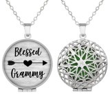 20 styles Custom designed  Stainless steel Printed picture photos aromatherapy box necklace with aromatherapy gasket diameter 27mm