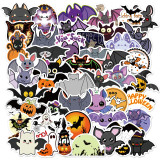 Contains 50 pieces of Halloween holiday decoration graffiti stickers luggage computer waterproof stickers without leaving glue stickers DIY