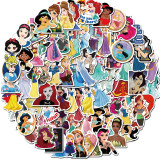 Contains 100 hot style cartoon princess series graffiti stickers luggage laptop mobile phone waterproof stickers