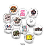 20MM  MOM   DAD   Print  glass  snaps  buttons