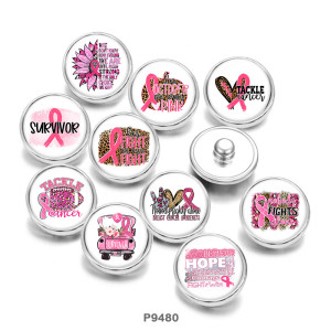 20MM  Ribbon  words  Print  glass  snaps  buttons