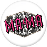 20MM  MOM  MAMA  Girl  fall  Print  glass  snaps  buttons