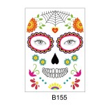Funny Makeup Temporary Stickers for Day of the Dead Masquerade Halloween Face Tattoo Waterproof Stickers