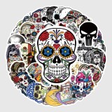 50 packs of phantom scary skull graffiti stickers Halloween luggage tablet notebook ghost face waterproof stickers