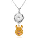Cartoon Necklace With accessories silver  fit 20MM chunks 50CM chain  snaps jewelry necklace for girls