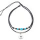 Retro style necklace pendant, agate beaded necklace jewelry fit 18mm snap chunks
