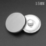 15mm metal multicolor flat surface silver plated snap charms Multicolor  fit 12mm snap jewelry