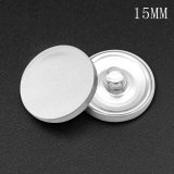 15mm metal multicolor flat surface silver plated snap charms Multicolor  fit 12mm snap jewelry