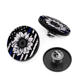 Customized Printed picture photos Black background 18mm 21mm 25mm 28mm metal brooch without sewing buttons decorative buttons