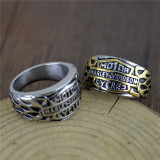 New personality creative shield domineering motorcycle Harley men's ring