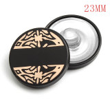 23mm metal laser silver plated snap charms