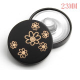 23mm metal laser silver plated snap charms