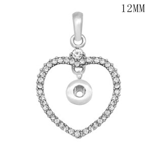 love snap Silver  Pendant  fit 12MM snaps style jewelry