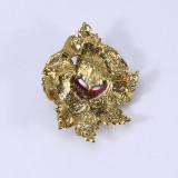 Vintage crystal diamond flower brooch brooch high-end temperament clothing accessories brooch