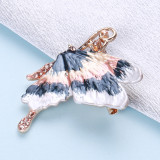 Temperament enamel painted butterfly brooch fashion pin buckle shawl coat shirt western accessories women