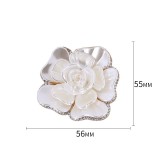 Fashion new exquisite and elegant dripping oil rhinestone flower brooch temperament high-end clothing accessories brooch