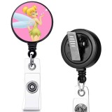 princess  print pattern  Rotary clip telescopic easy pull buckle certificate buckle 3.2cm