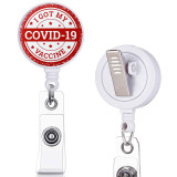 COVID-19  Nurse  print pattern  Rotary clip telescopic easy pull buckle certificate buckle 3.2cm