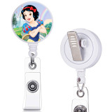 princess  print pattern  Rotary clip telescopic easy pull buckle certificate buckle 3.2cm