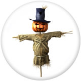 Painted metal 20mm snap buttons Scarecrow  Halloween