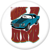 Painted metal 20mm snap buttons  MOM  Car