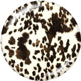 Painted metal 20mm snap buttons  Leopard  pattern