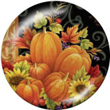 Painted metal 20mm snap buttons  Halloween  Pumpkin