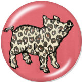 Painted metal 20mm snap buttons  pig  Unicorn  MOM
