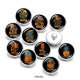 Painted metal 20mm snap buttons Scarecrow  Halloween