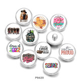 Painted metal 20mm snap buttons  Senor  words  not  tidajy