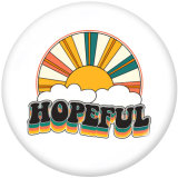 Painted metal 20mm snap buttons  pray  love