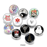 Painted metal 20mm snap buttons  Unicorn  Halloween  Dreamcatcher