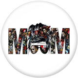 Painted metal 20mm snap buttons  MOM   DAD
