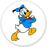 Painted metal 20mm snap buttons  Donald Duck