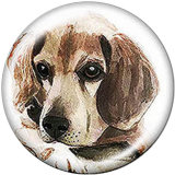 Painted metal 20mm snap buttons  Halloween  Snowman  Dog