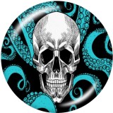 Painted metal 20mm snap buttons  MOM  skull  love