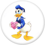 Painted metal 20mm snap buttons  Donald Duck