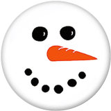 Painted metal 20mm snap buttons  Snowman  Halloween