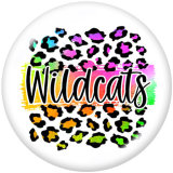 Painted metal 20mm snap buttons  wildcats  eagles