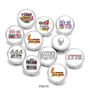 Painted metal 20mm snap buttons words  Babe  Mama