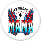 Painted metal 20mm snap buttons Babe  Mama
