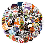 50 new Halloween theme Christmas Fright Night stickers Personality holiday decoration graffiti stickers stickers