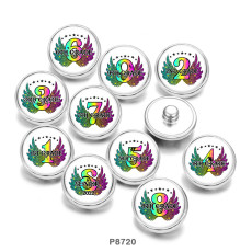 Painted metal 20mm snap buttons 2ND JRADE  9TH JRADE  Numerals