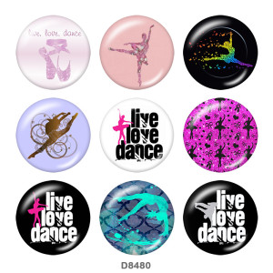 Painted metal 20mm snap buttons  dance